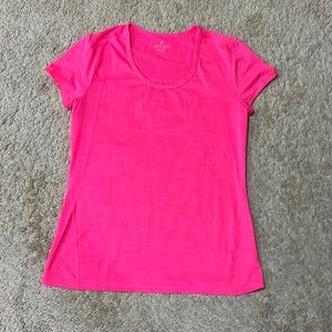 Athleta bright pink cooling active moisture wicking short sleeve top